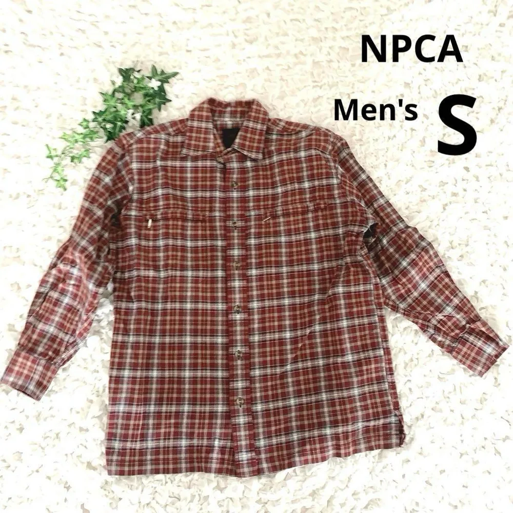 NPCA チェック柄 長袖 カジュアルシャツ 【S】メンズ