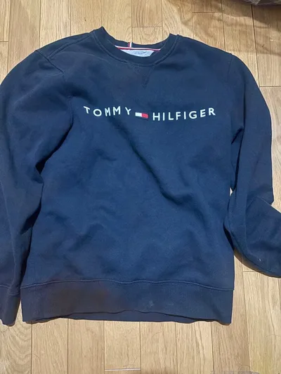 TOMMY HILFIGER ロゴ刺繍 スウェット ネイビー