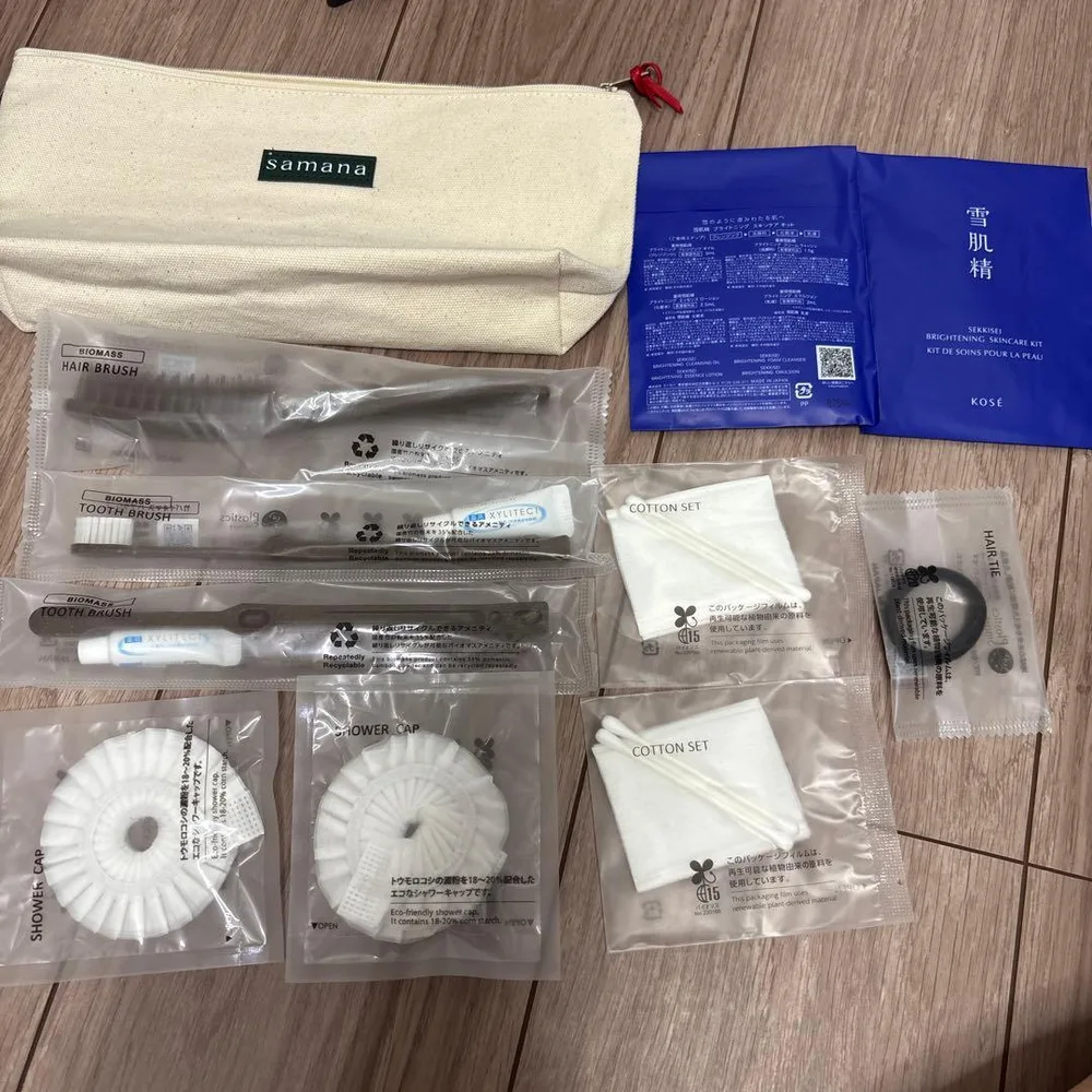 アメニティセット samana ポーチ付き 雪肌精サンプル