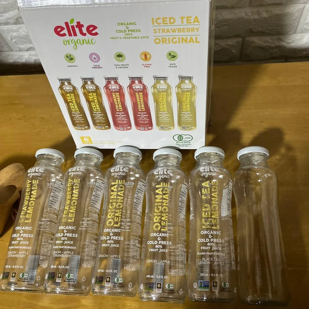 空き瓶 空瓶 瓶 レモネード elite organic 6本 ハンドメイド