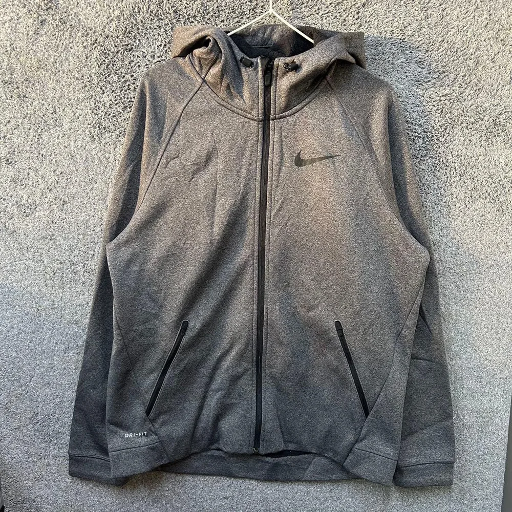 【F52】 NIKE ジップアップパーカー サイズXL グレー 灰色