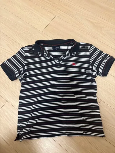 BURBERRY GOLF ポロシャツ ボーダー 刺繍ロゴ