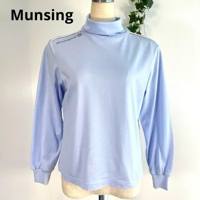 Munsingwear 長袖 ハイネック トップス サックス カットソー M