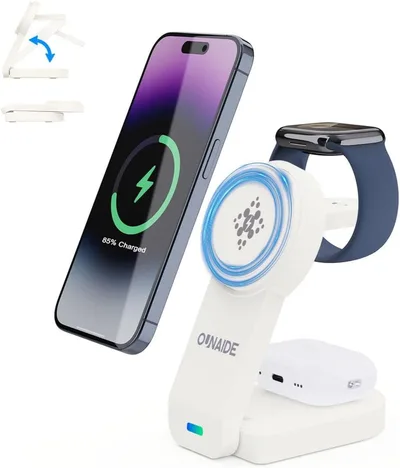 ワイヤレス充電器 アップルウォッチ充電器 折りたたみ式 マグネット式