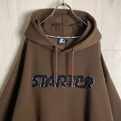 STARTER BLACK LABEL刺繍ロゴ プルオーバー パーカー