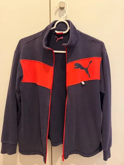 PUMA ジャージ トラックジャケット ネイビー レッド 150