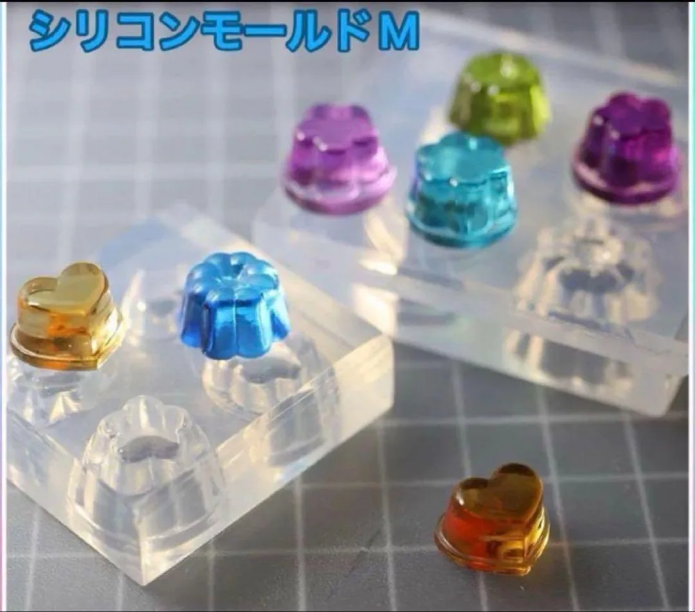 シリコンモールド ミニチュア ハート 小さめ ゼリー プリン レジン デコパーツ