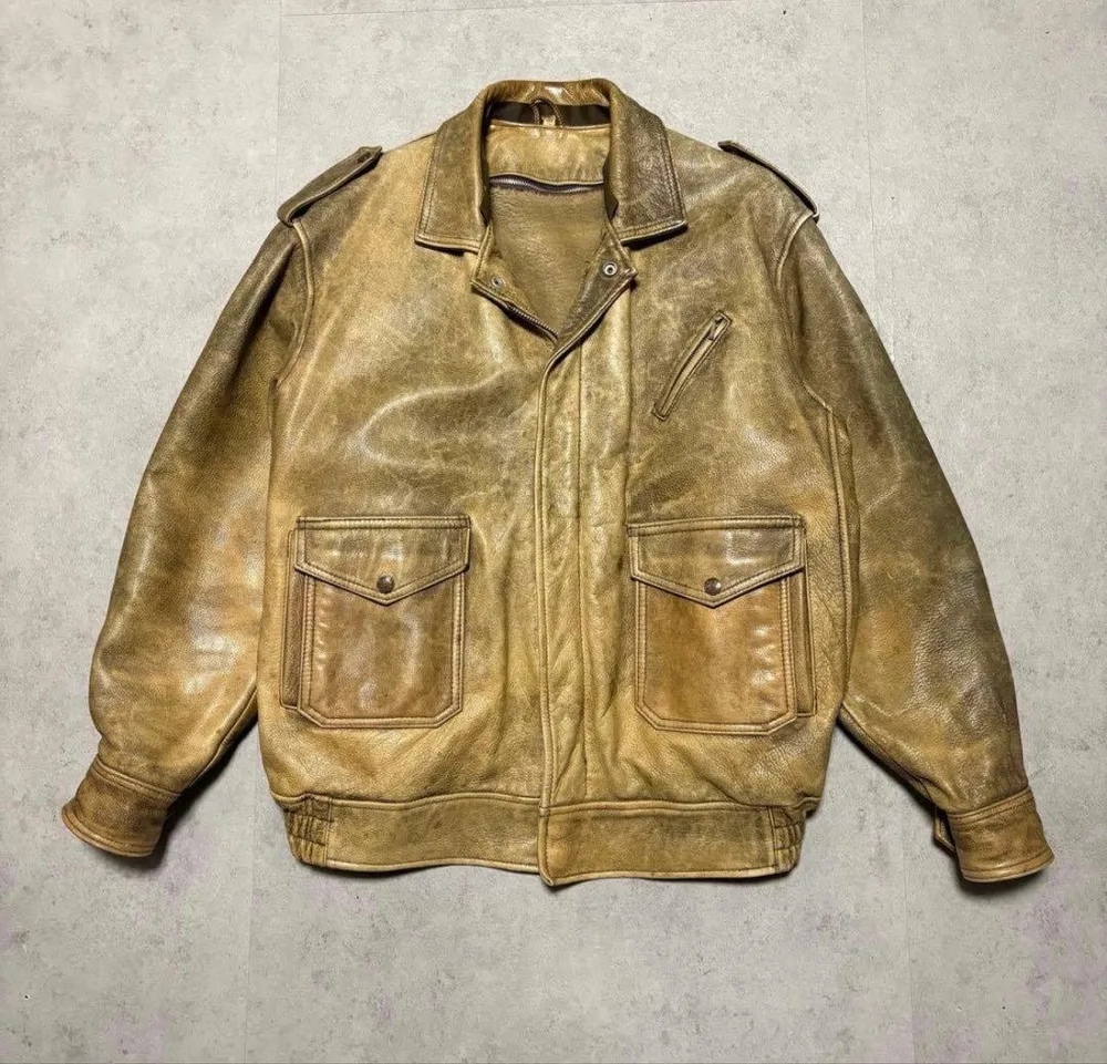 【vintage】 牛革 G-1 フライトジャケット 茶 日本製 90's A2