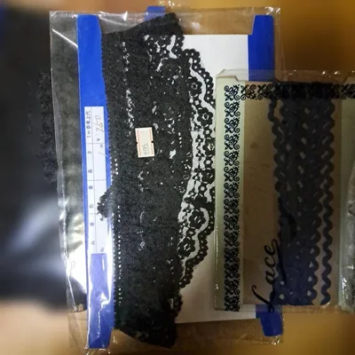 黒色 レース生地 まとめ売り 手芸材料