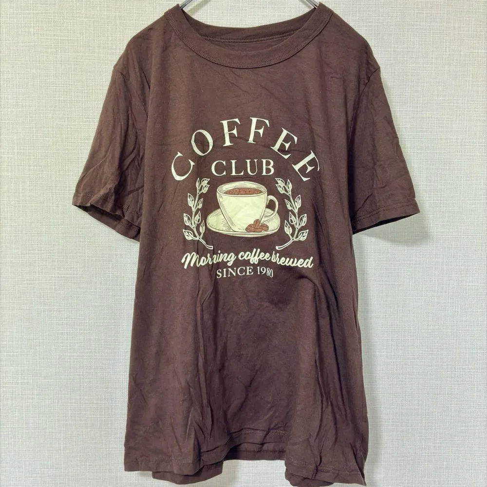 モダンラックス 半袖 Tシャツ クルーネック コーヒー 茶 綿ポリ カフェ