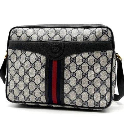 美品✨GUCCI ショルダーバッグ GGスプリーム シェリーライン ネイビー