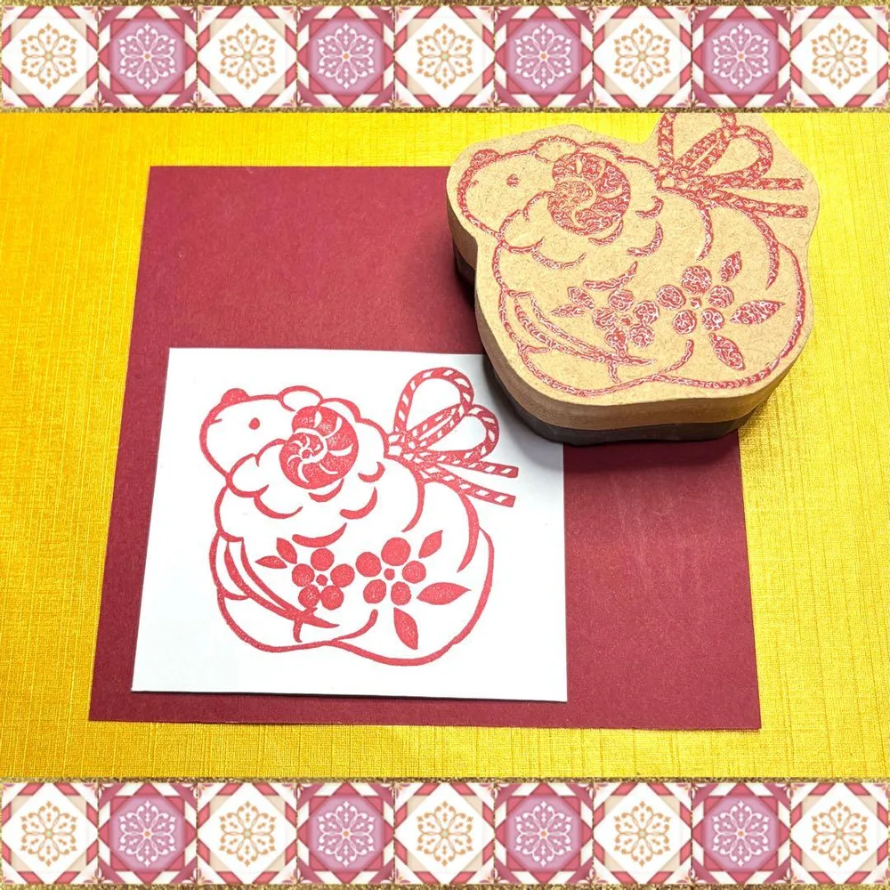 2027干支はんこ〓【土鈴羊】5.5×6cm