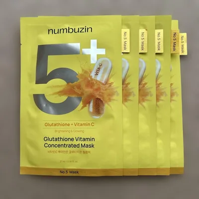 numbuzin No.5 グルタチオン ビタミン マスク 5枚
