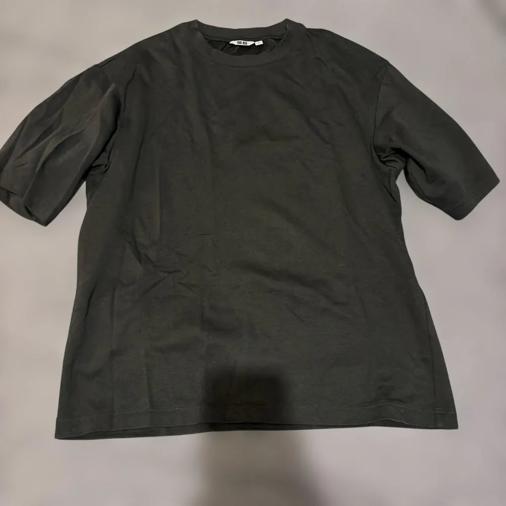 UNIQLO U エアリズムコットンオーバーサイズTシャツ グレー