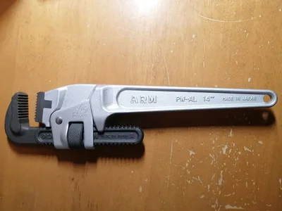 ARM アルミ製パイプレンチ PW-AL 14インチ 350mm