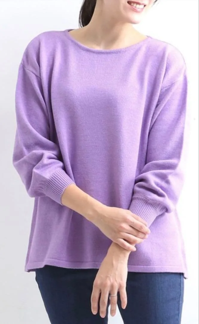 MELROSE claire モチモチストレッチニットプルオーバー