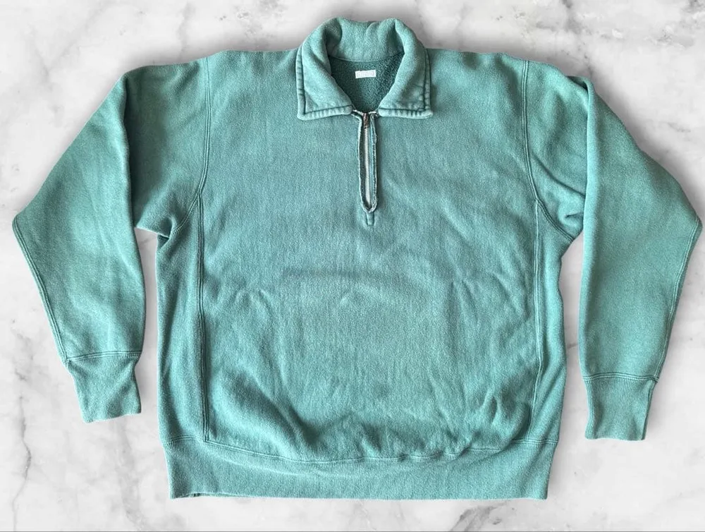 A.PRESSE 24SS Vintage Half Zip Sweat 2