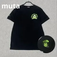 美品 ムータマリン ムータレーシング 半袖カットソー ロゴプリント カエル