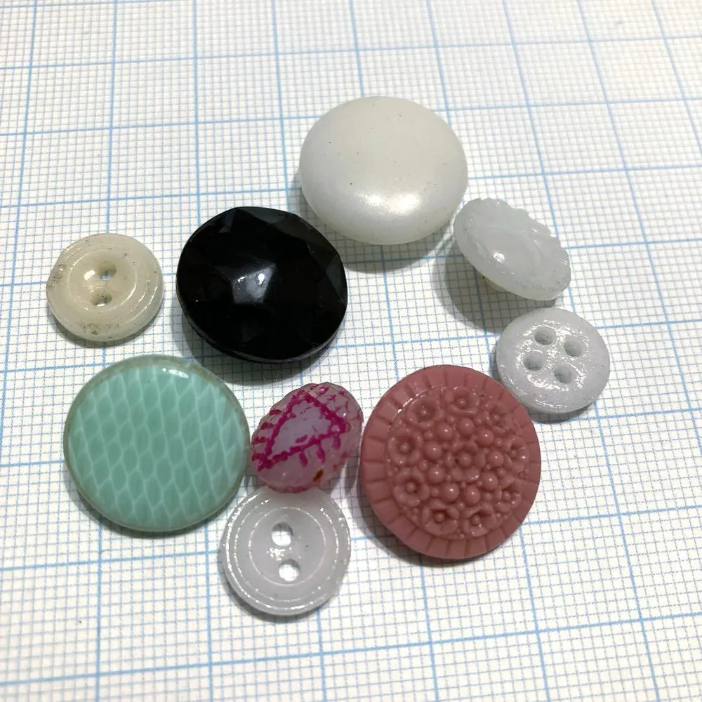 ビンテージガラスボタン_I