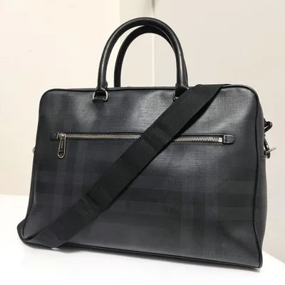 美品☆ バーバリー 2way ビジネスバッグ ロンドンチェック ショルダーバッグ
