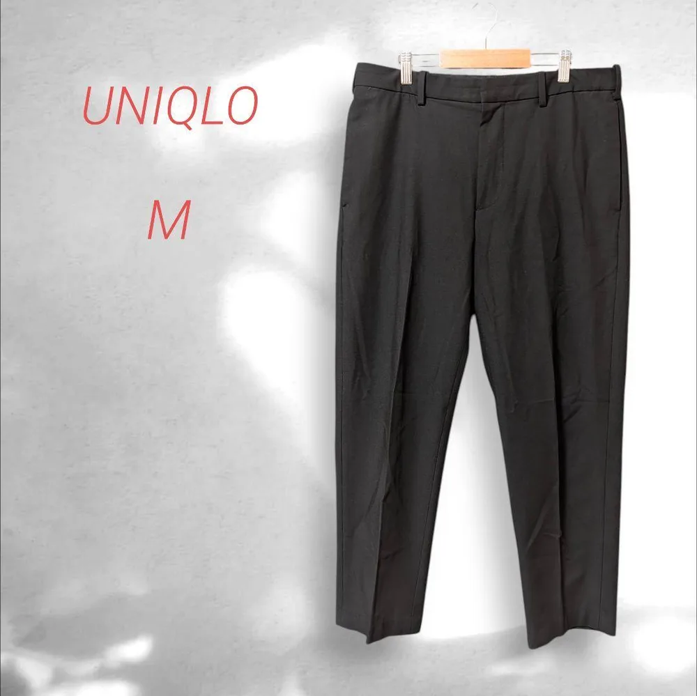 ユニクロ♪UNIQLO スマートアンクルパンツ 【M】ブラック ウエストゴム