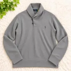 POLO RALPH LAUREN ショールカラー ニット M ヘリンボーン