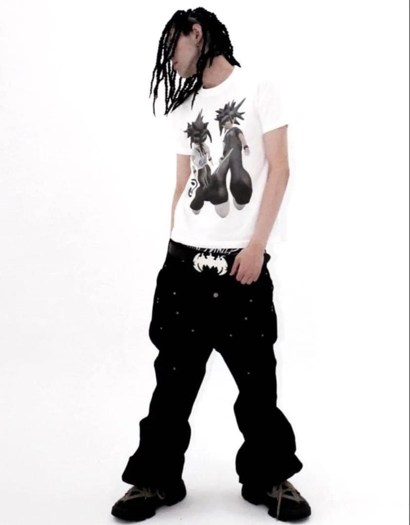 Kouga Tシャツ ホワイト y2k swag
