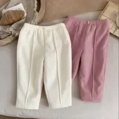 SHEIN ベビー パンツ コーデュロイ アイボリー 6-9M 二枚セット