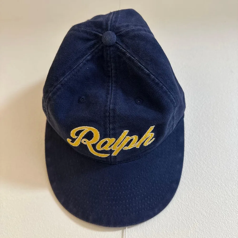 Polo Ralph Lauren キャップ ネイビー コットンツイル 古着風