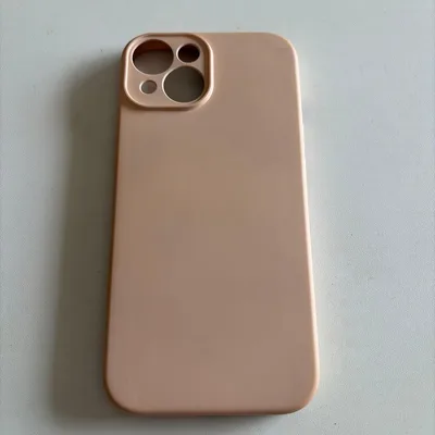 iPhone15用ケース ソフトケース ピンクベージュ
