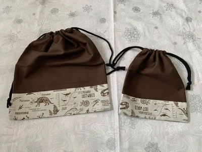 ハンドメイド 巾着袋 2点セット 恐竜柄