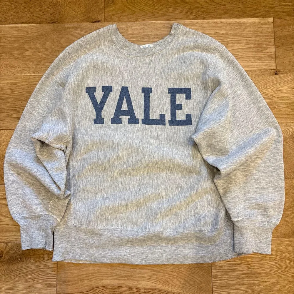 80'sチャンピオン YALE リバースウィーブ トリコタグ USA製 染み込み