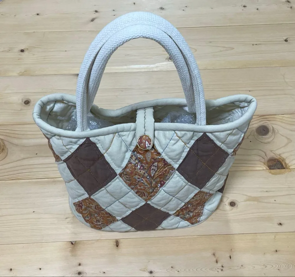 【ハンドメイド】キルティング トートバッグ パッチワーク
