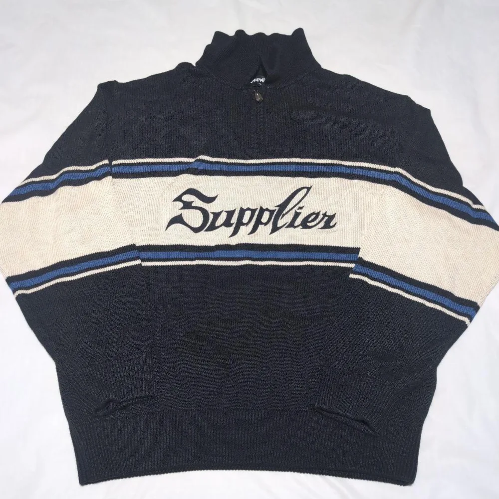 古着【Supplier サプライヤー】ハーフジップ ニット セーター XLサイズ