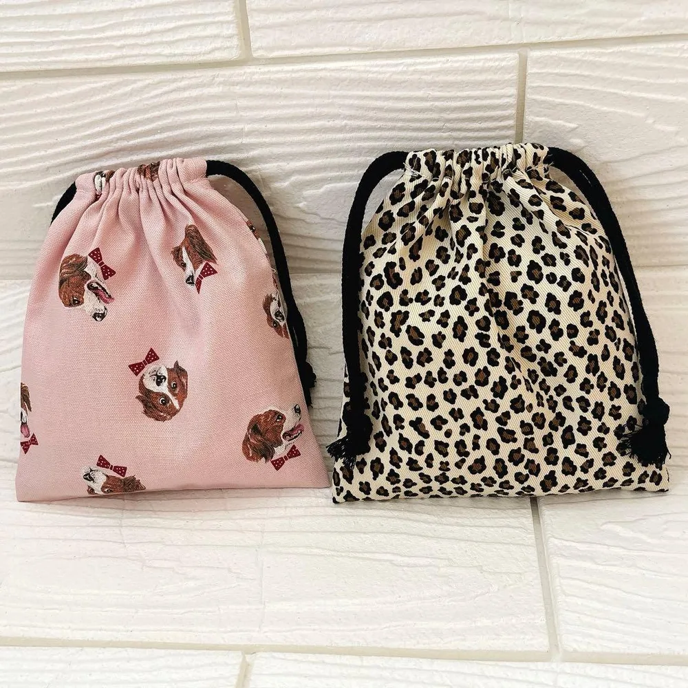 ハンドメイド*巾着袋 コップ袋(2枚セット)裏地無し