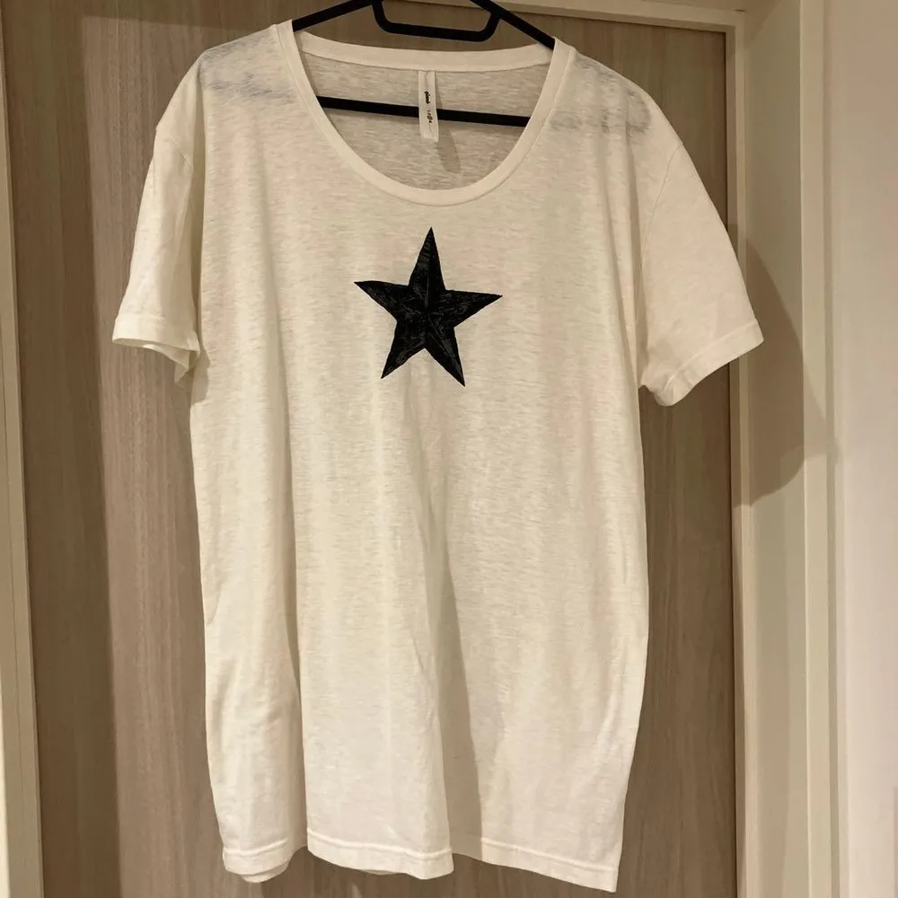 【美品】glamb スタープリント Tシャツ ホワイト サイズ3