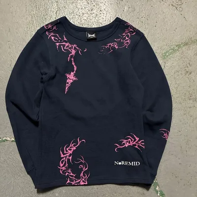 完売品 NOREMID ワッフル長袖カットソー ピンクプリント Punkandy