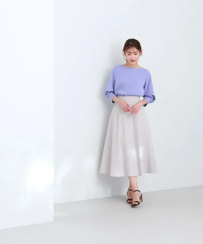 NATURAL BEAUTY BASIC タックスリーブブラウス