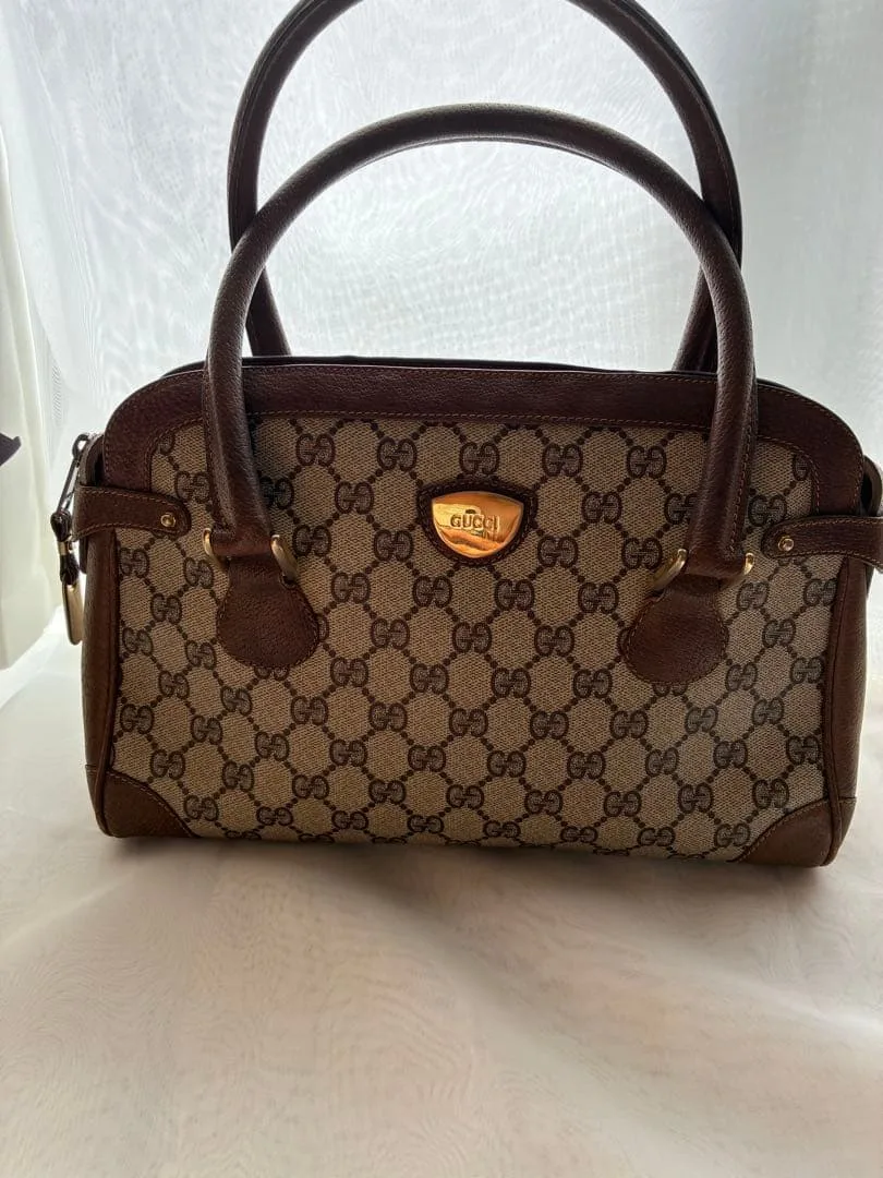 GUCCI グッチ GG柄 ハンドバッグ ブラウン リペア品