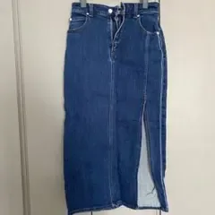 LAGUA GEM デニムロングスカート スリット入り
