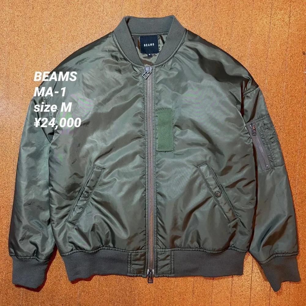 BEAMS MA-1 カーキ オリーブ 約2.4万円 Mサイズ