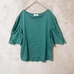 anyFAM♡レディース カットソー 袖タック 綿100% M