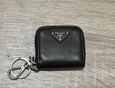 PRADA サフィアーノレザー コインケース キーリング付き