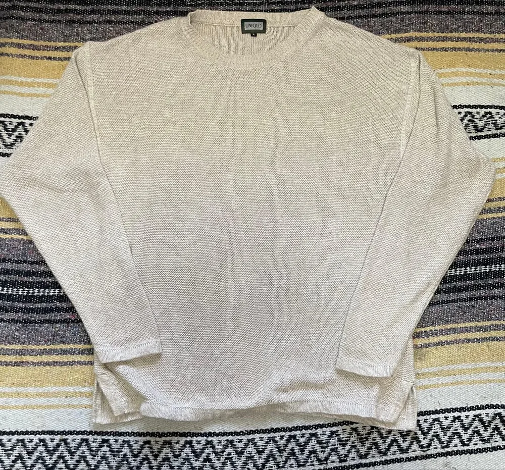 90s OLD UNIQLO リネン混ニット グランジ Y2K オールドユニクロ