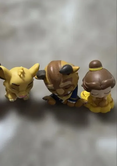肩ズンディズニー 野獣、ベル、シンバ 3体セット