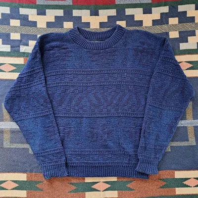 90s Vintage USA製 コットン ニット セーター