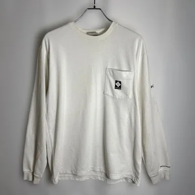 Columbia コロンビア 長袖 ポケットTシャツ ホワイト