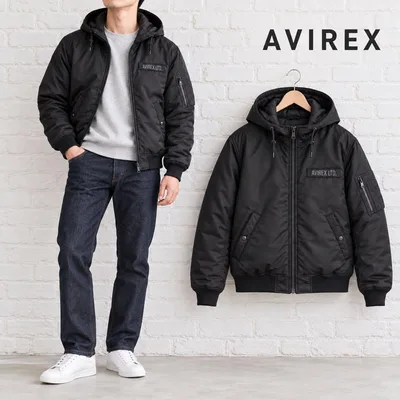 新品 AVIREX アヴィレックス フード付き中綿ジャケット 2XL