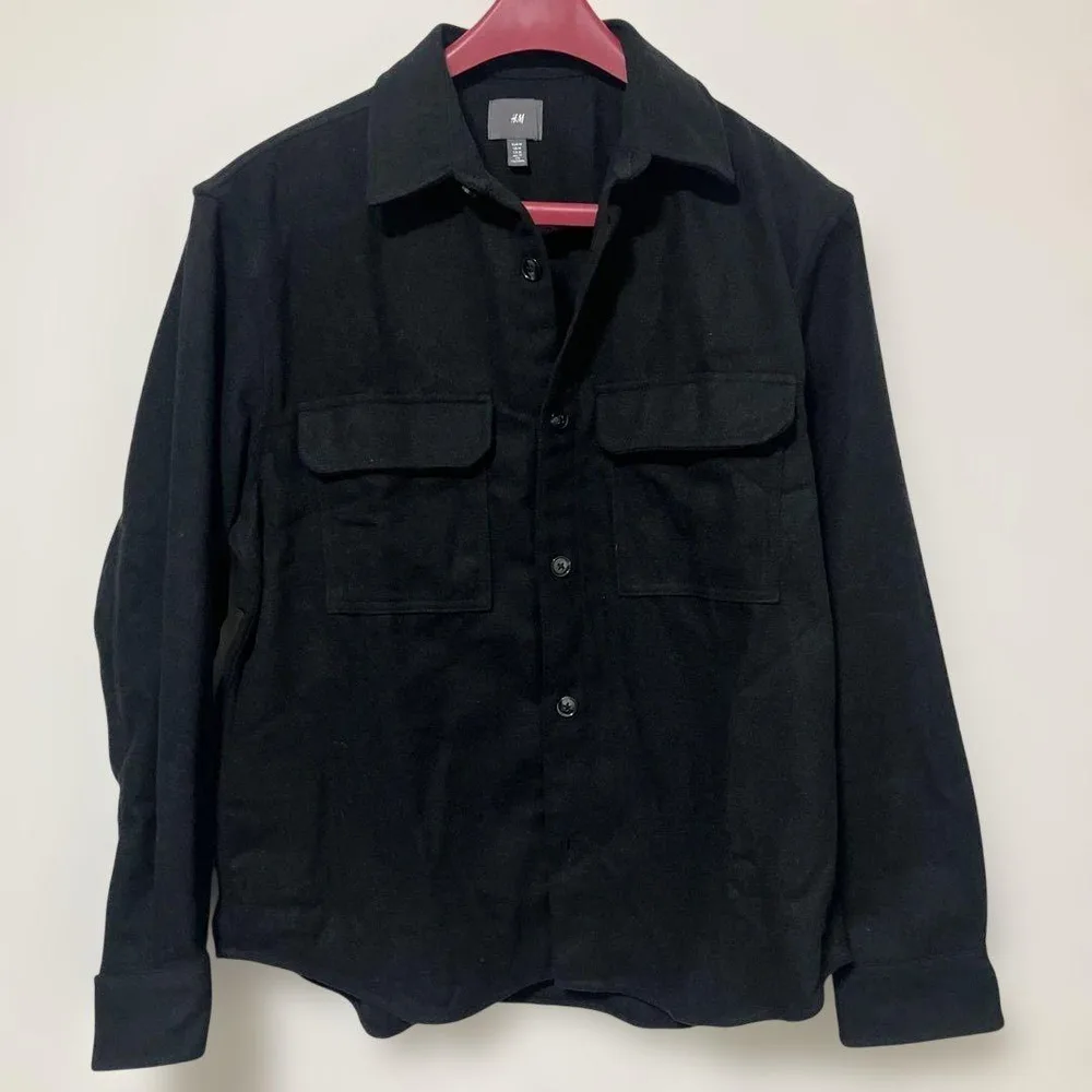 【美品】H&M ジャケット 黒 海外M
