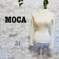 【i61】【MOCA】 アイボリー タートルネックニット 【M】 訳あり品